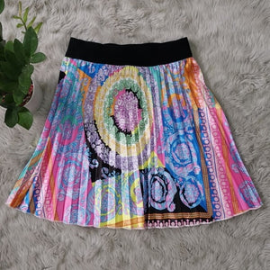Patchwork Print Two Piece Skirt Set