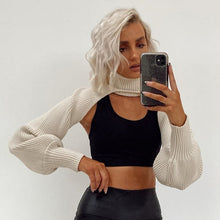 Load image into Gallery viewer, Turtleneck Crop Top Pullover
