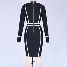 Load image into Gallery viewer, Abstract Long Sleeve Bandage Dress
