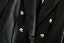 Load image into Gallery viewer, Long PU  Leather Blazer Jacket
