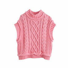 Load image into Gallery viewer, Pink Knit Sweater Vest
