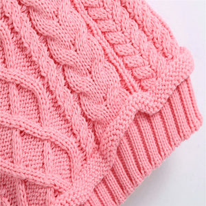 Pink Knit Sweater Vest