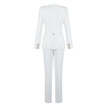 Load image into Gallery viewer, V Neck Blazer and Trousers Two Piece Suit
