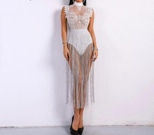 Load image into Gallery viewer, Bella White Tassel Dress
