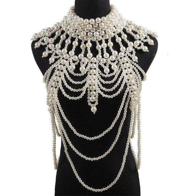 Luxury Unique Pearl Body Chains Jewellery