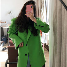 Load image into Gallery viewer, Single-Breasted Neon Green Blazer
