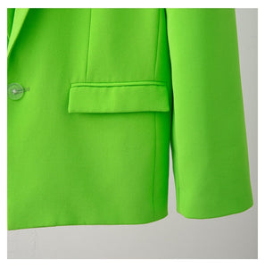 Two Piece Neon Green  Skirt Suit