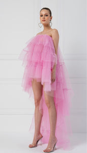 Tiered Ruffles Tulle Party Dress