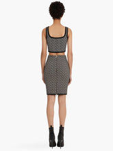 Load image into Gallery viewer, Geometric Jacquard Print Crop Top and Skirt Set
