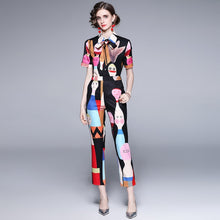 Load image into Gallery viewer, Sleeveless Two-Piece Abstract Suit
