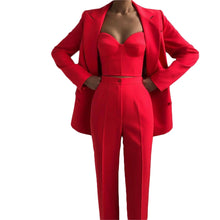 Load image into Gallery viewer, Plus Size Double Breasted Blazer &amp; Pencil Trouser Two Piece Set

