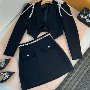 Black Diamond Chain Two-Piece Suit