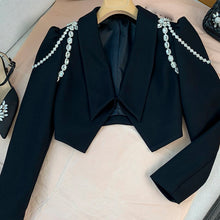 Load image into Gallery viewer, Black Diamond Chain Two-Piece Suit
