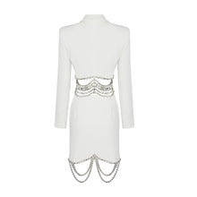 Load image into Gallery viewer, White High Quality Women beaded Two Piece Suit
