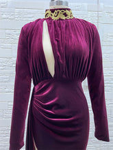 Load image into Gallery viewer, High Slit Velvet Formal Dress
