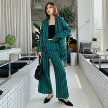 Load image into Gallery viewer, Cleo&#39;s Pinstriped Single Button Blazer
