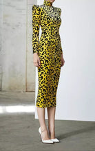 Load image into Gallery viewer, Velvet Leopard Print Long  Dress
